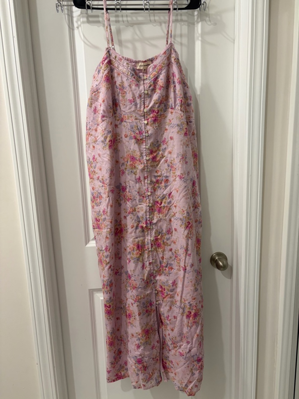Lucky Brand Plus Size XXL EUC, 
Festival Floral Lace Trimmed Slip Dress